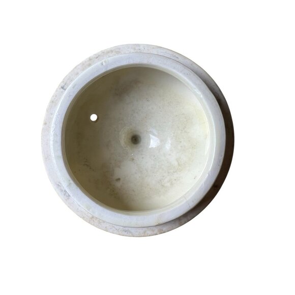 Vintage 1940s Porcelier Vitreous China Basket Weave Floral Tea Pot - Picture 4 of 6